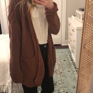 Size small universal thread brown cardigan